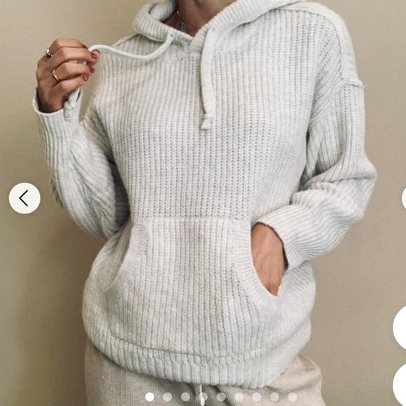 American Eagle Outfitters Sweaters - American Eagle NWT chunky ribbed hooded Sweater Womens medium